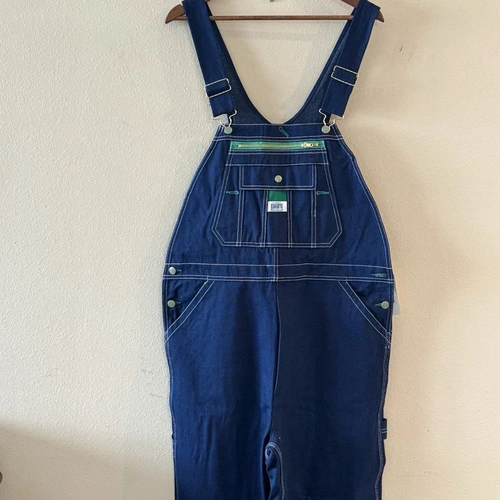 Liberty Denim Bib Overalls 36x32 Carpenter Workwear Vintage Style Blue